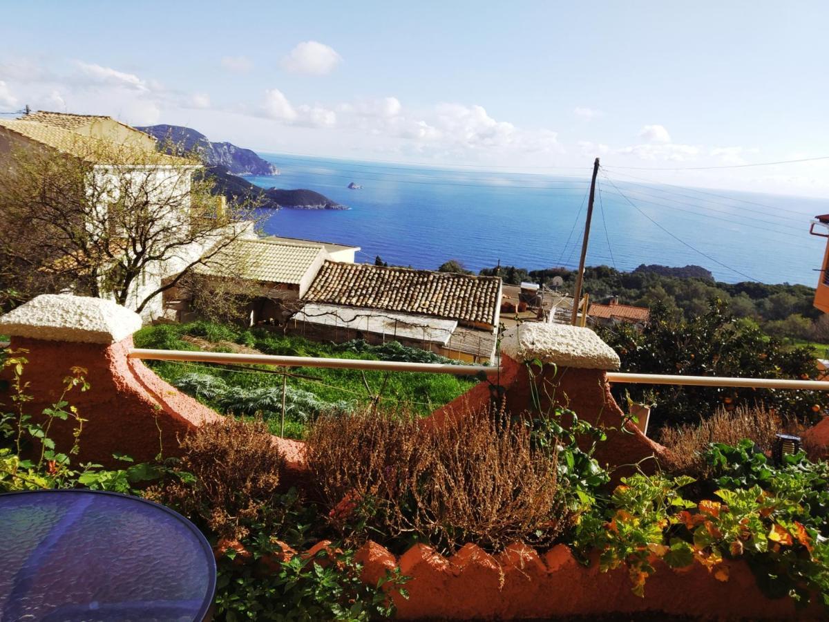 Traditional Panoramic Sea View House Lakones Экстерьер фото