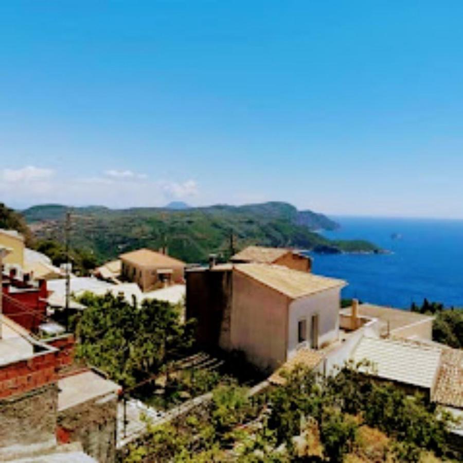 Traditional Panoramic Sea View House Lakones Экстерьер фото