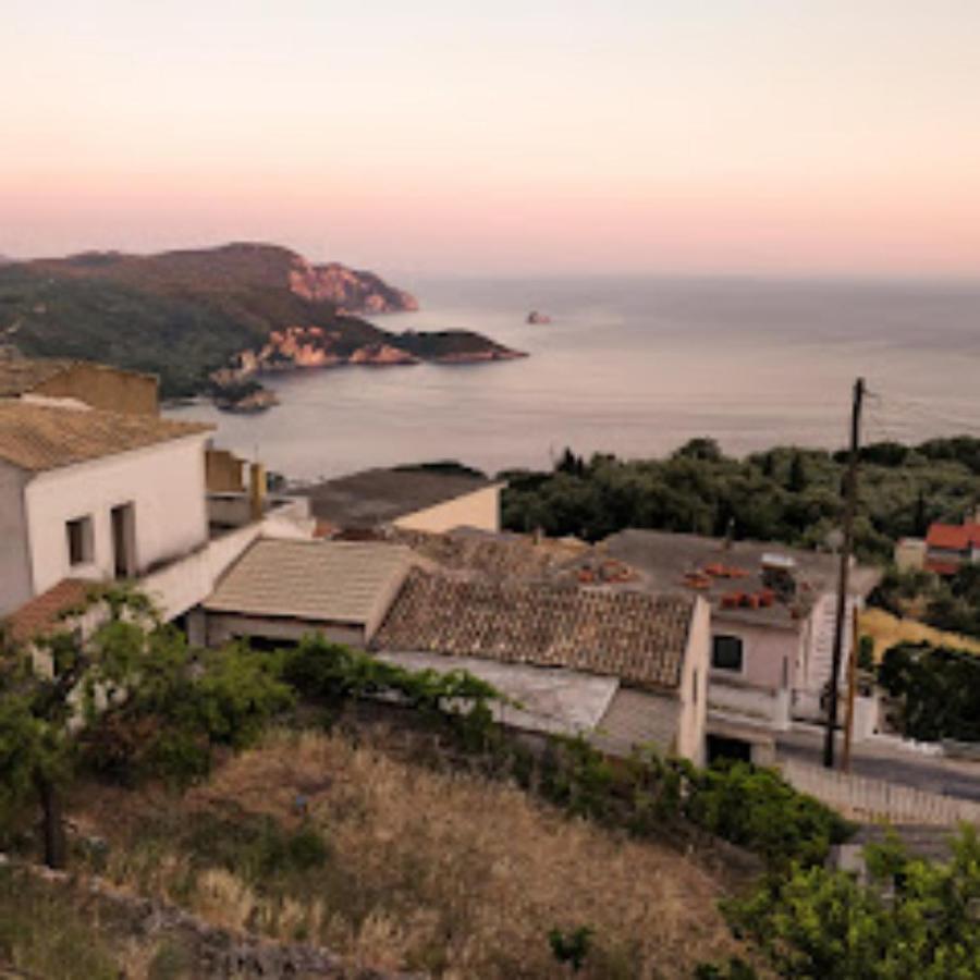 Traditional Panoramic Sea View House Lakones Экстерьер фото