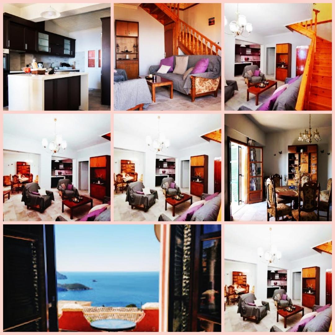 Traditional Panoramic Sea View House Lakones Экстерьер фото